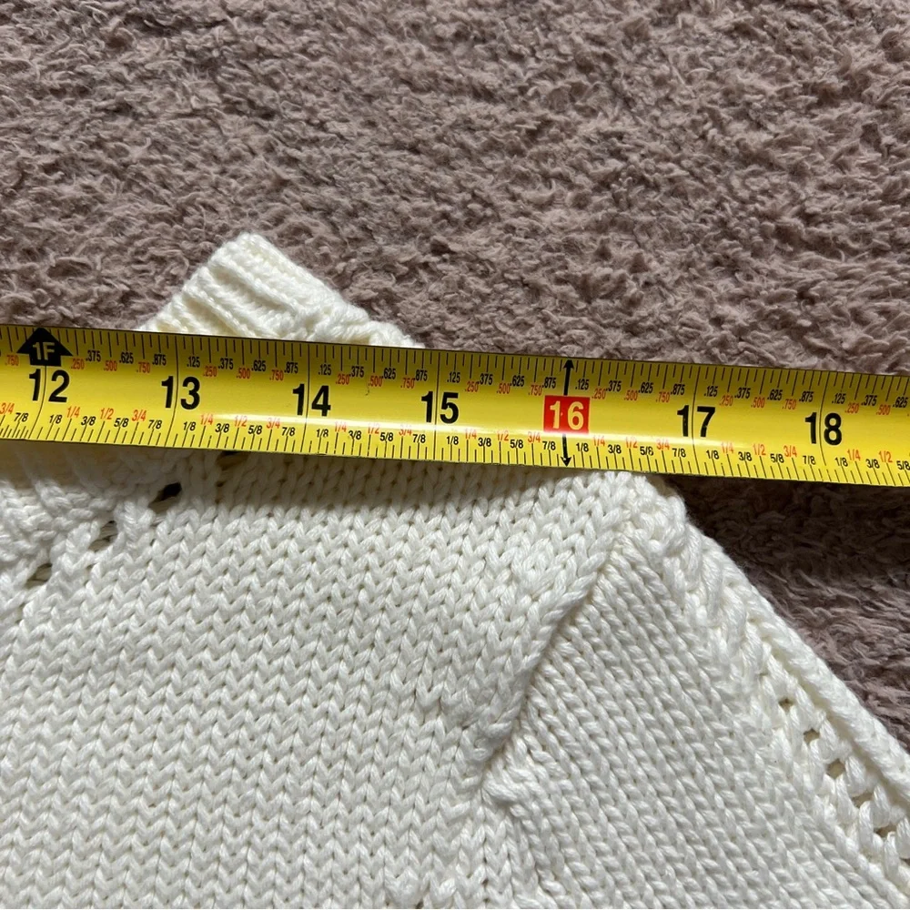 Sundance Cropped Coquette Cottage Sweater Women's‎ Size M - Picture 5 of 9